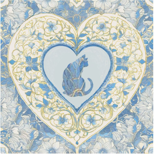 Within Our Hearts Cat Pet Sympathy Card