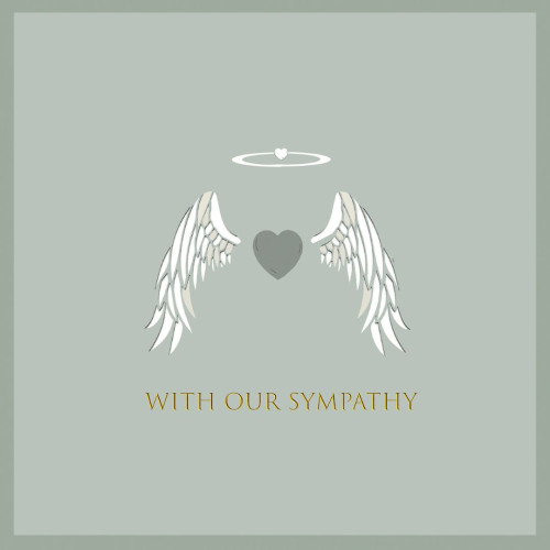 Wings Heart Pet Sympathy Card