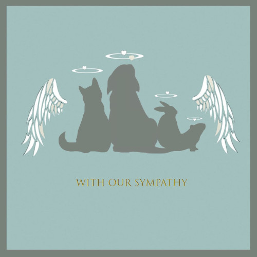 Wings Small Animals Pet Sympathy Card