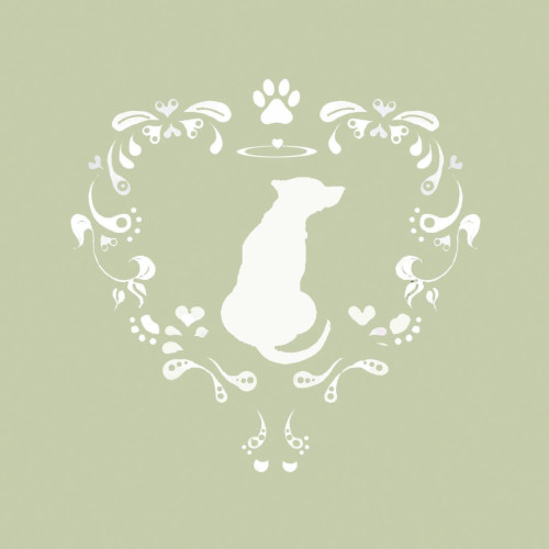 Dog Heart Pet Sympathy Card