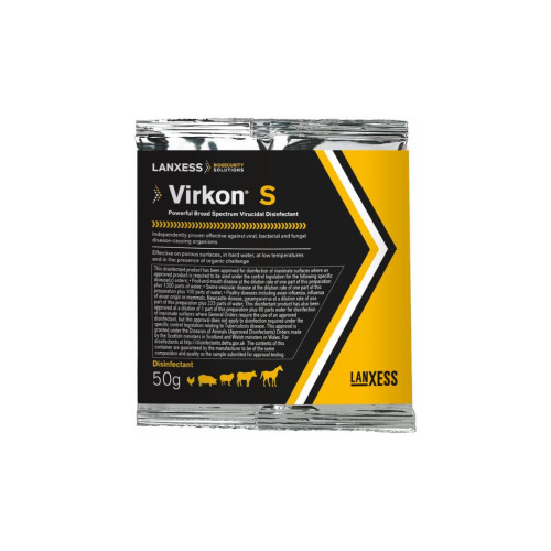 Virkon S High Level Disinfectant Sachets 50g