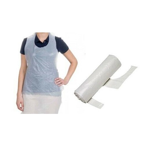 Plastic Apron White 27 x 46inch 16 Micron