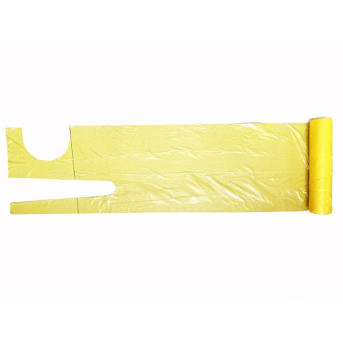 Plastic Apron Yellow 27 x 46inch 16 Micron