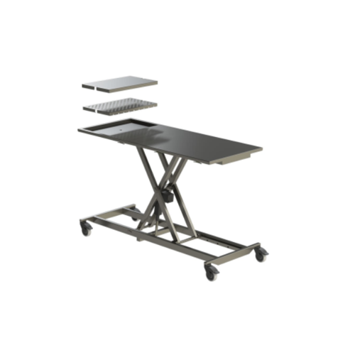 Electric Height Adjustable Table with Drainage Tray L1600 x W640 x H220 - 990mm