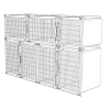 Kennel Bank 6 Top 2 Large 1 Small Bottom 2 Double (No Platform)