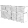Kennel Bank 8 Top 1 Small 3 Large Bottom 2 Double 1 Large (No Platform)