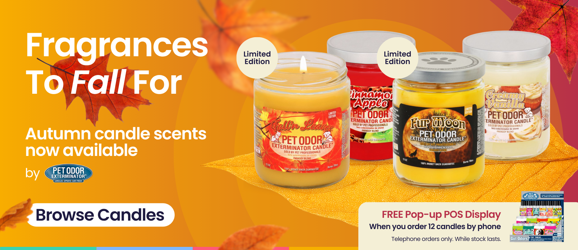 Pet Odor Candles Autumn Range